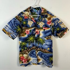 ❤️ RJC Kids Made in Hawaiian Print Button Down Shirt 12 Youth